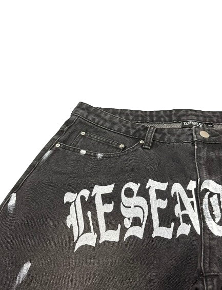 Black Denim Shorts